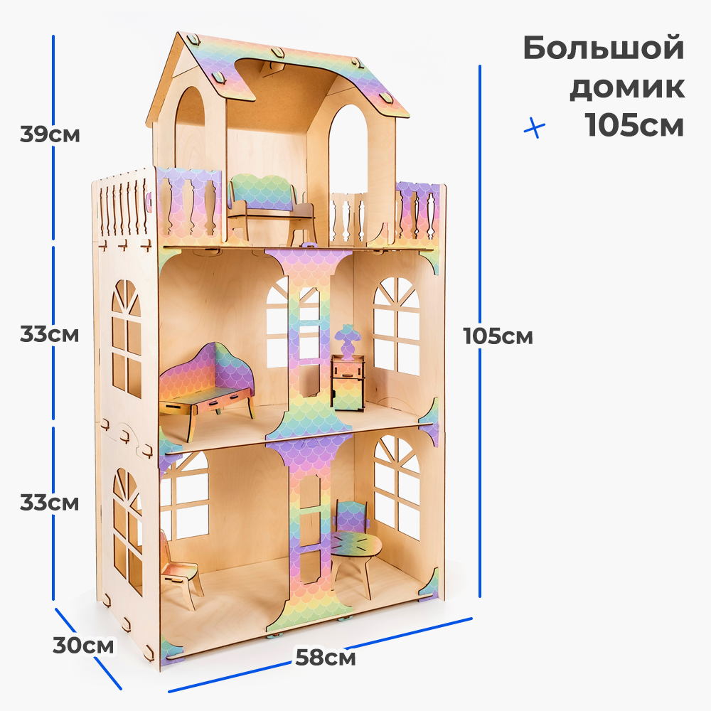 Домик для кукол Teremtoys с мебелью КД-14В - фото 9