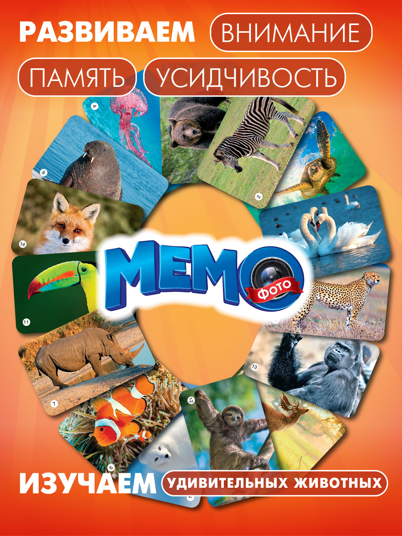 Настольная игра Русский стиль Мемо Удивительные животные - фото 3