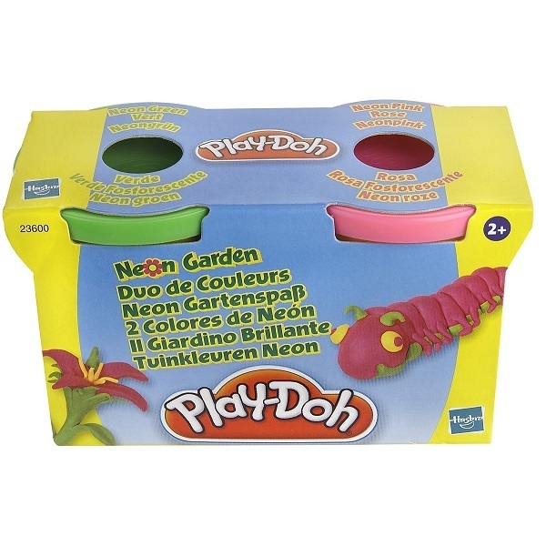 Набор пластилина Play-Doh 2 баночки неоновый цвет в ассортименте - фото 2