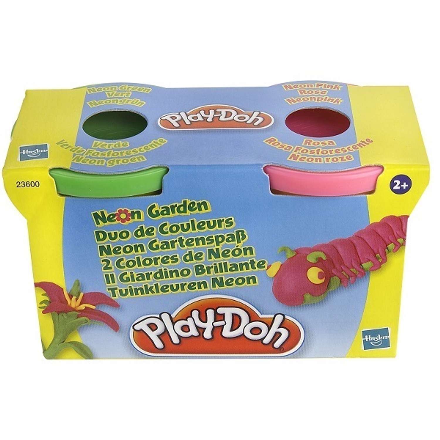 Набор пластилина Play-Doh 2 баночки неоновый цвет в ассортименте - фото 2