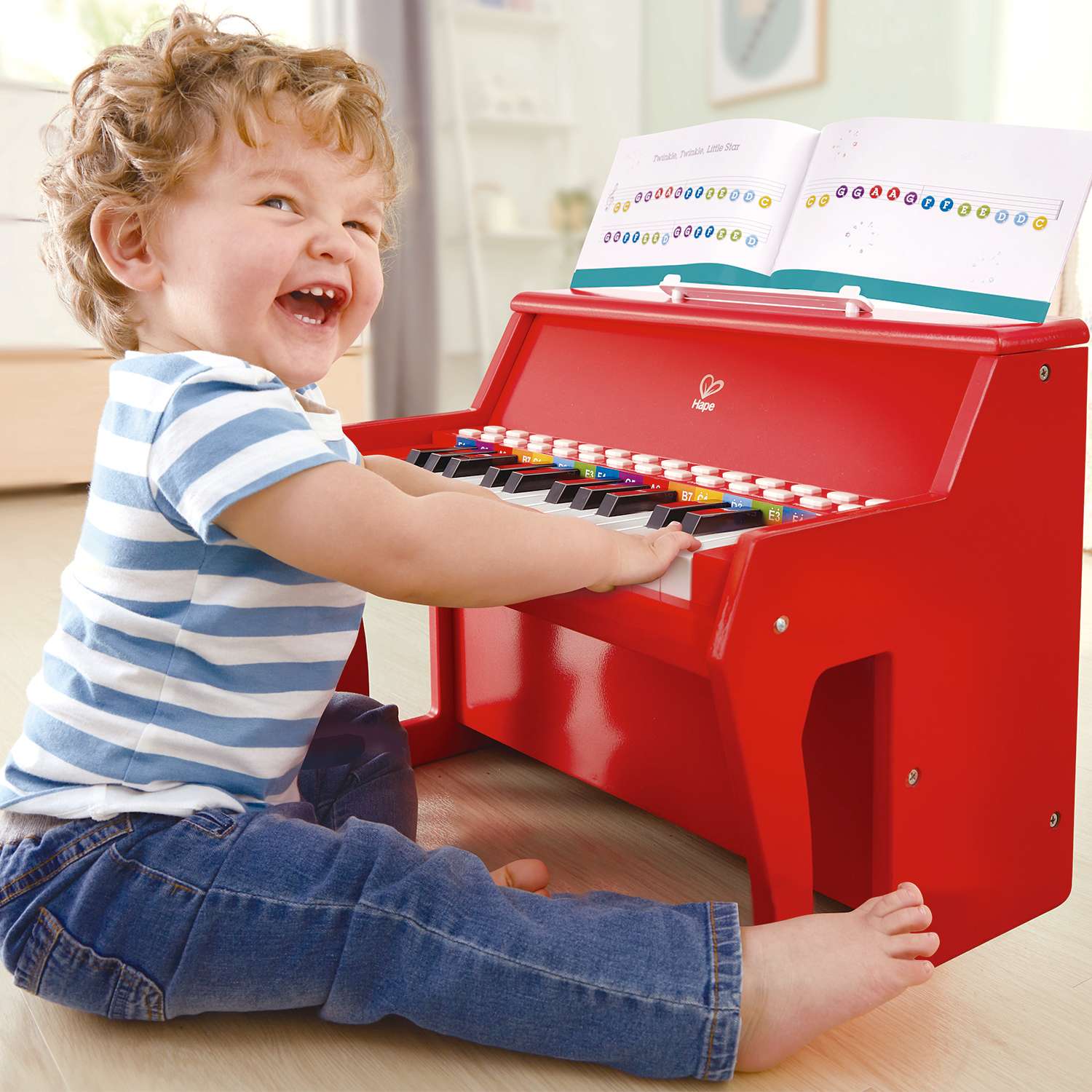 Музыкальная игрушка Hape Пианино цвет красный - фото 1