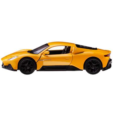 Машина металлическая Uni-Fortune Maserati MC 2020 инерционный механизм двери открываются желтый цвет