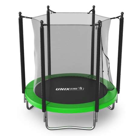 Батут каркасный Simple 6 ft UNIX line Green с внутренней защитной сеткой общий диаметр 183 см до 100 кг