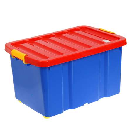 Контейнер Sima-Land для хранения игрушек на колесах 60 л Jumbo цвет синий