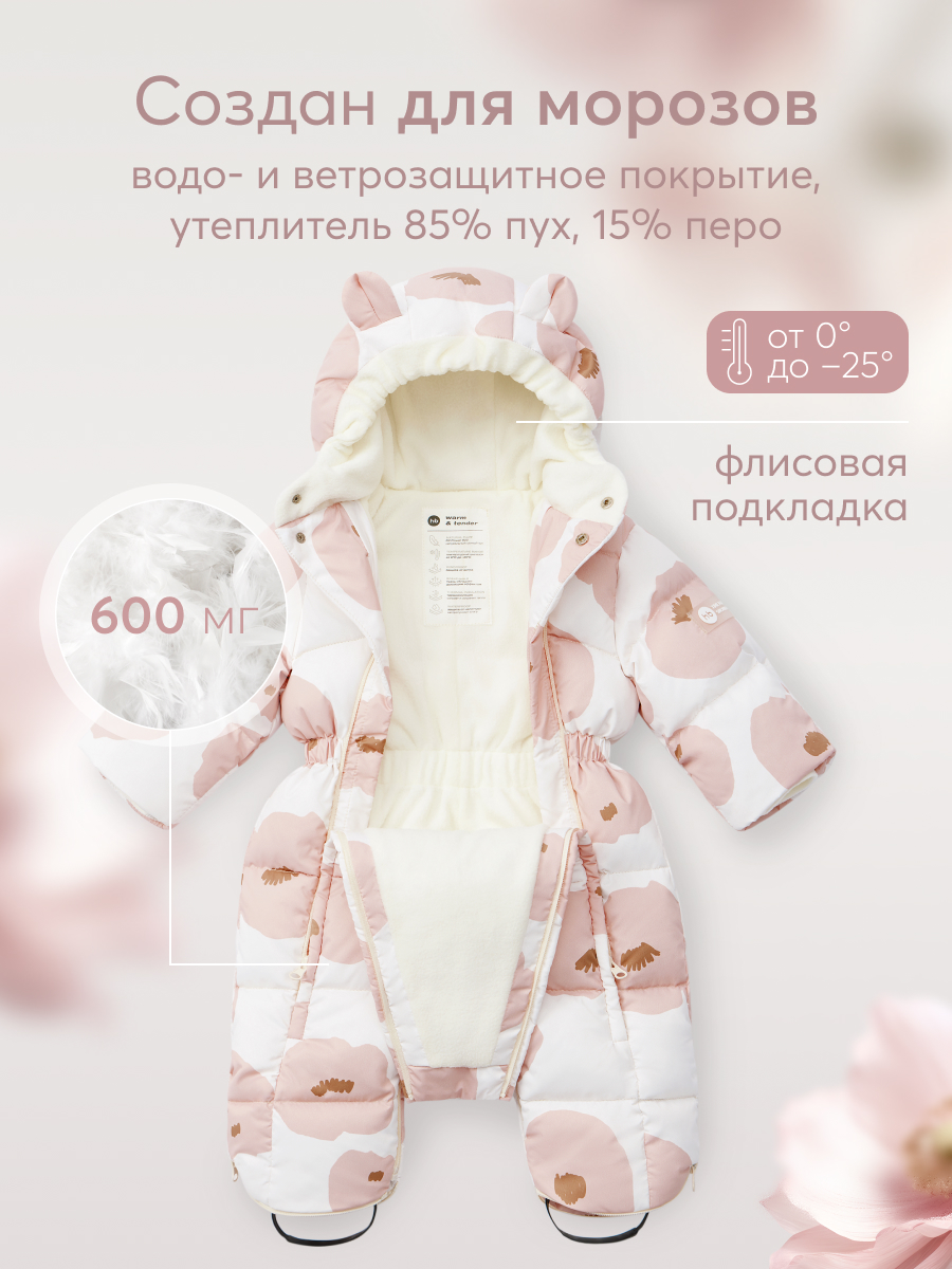 Комбинезон-трансформер HAPPY BABY 89030_pink(flower) - фото 2