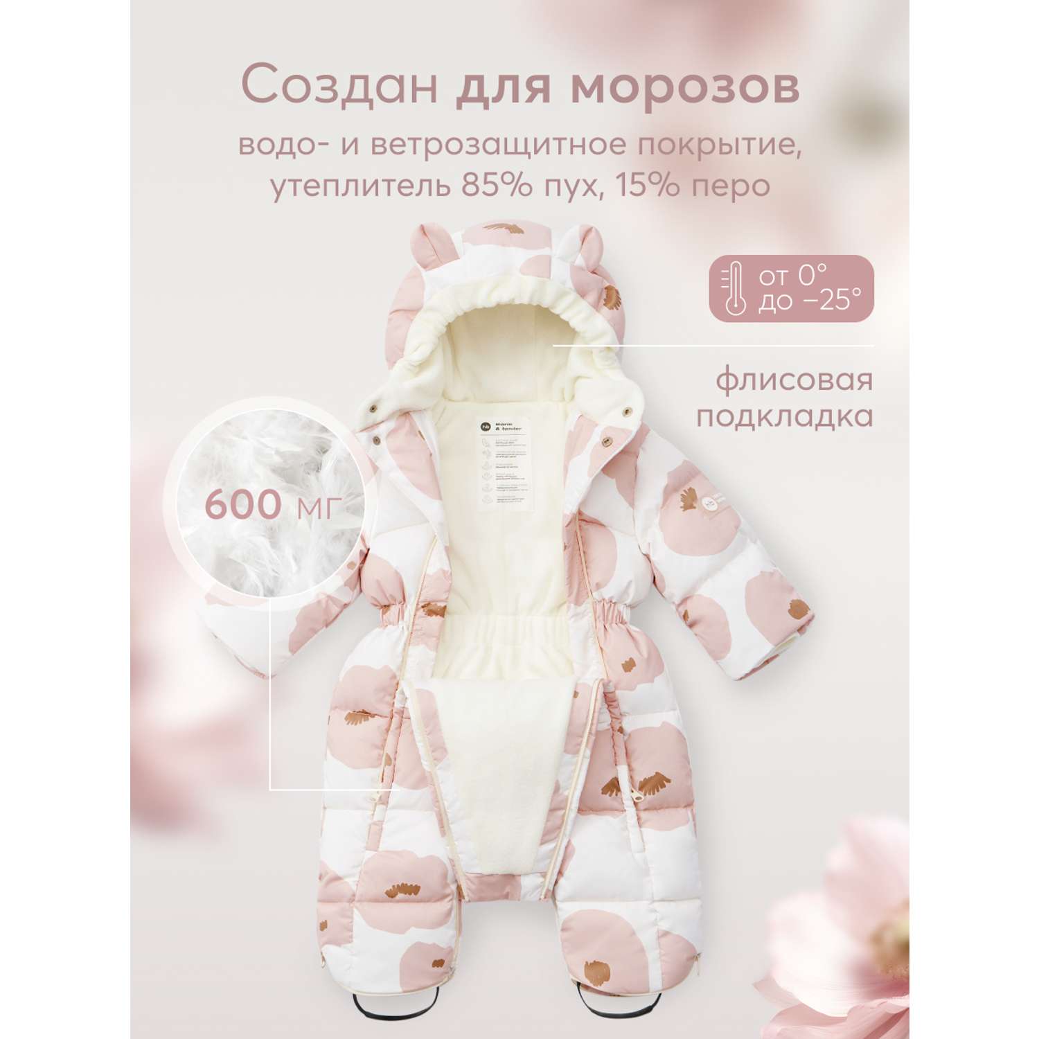 Комбинезон-трансформер Happy Baby 89030_pink(flower) - фото 2