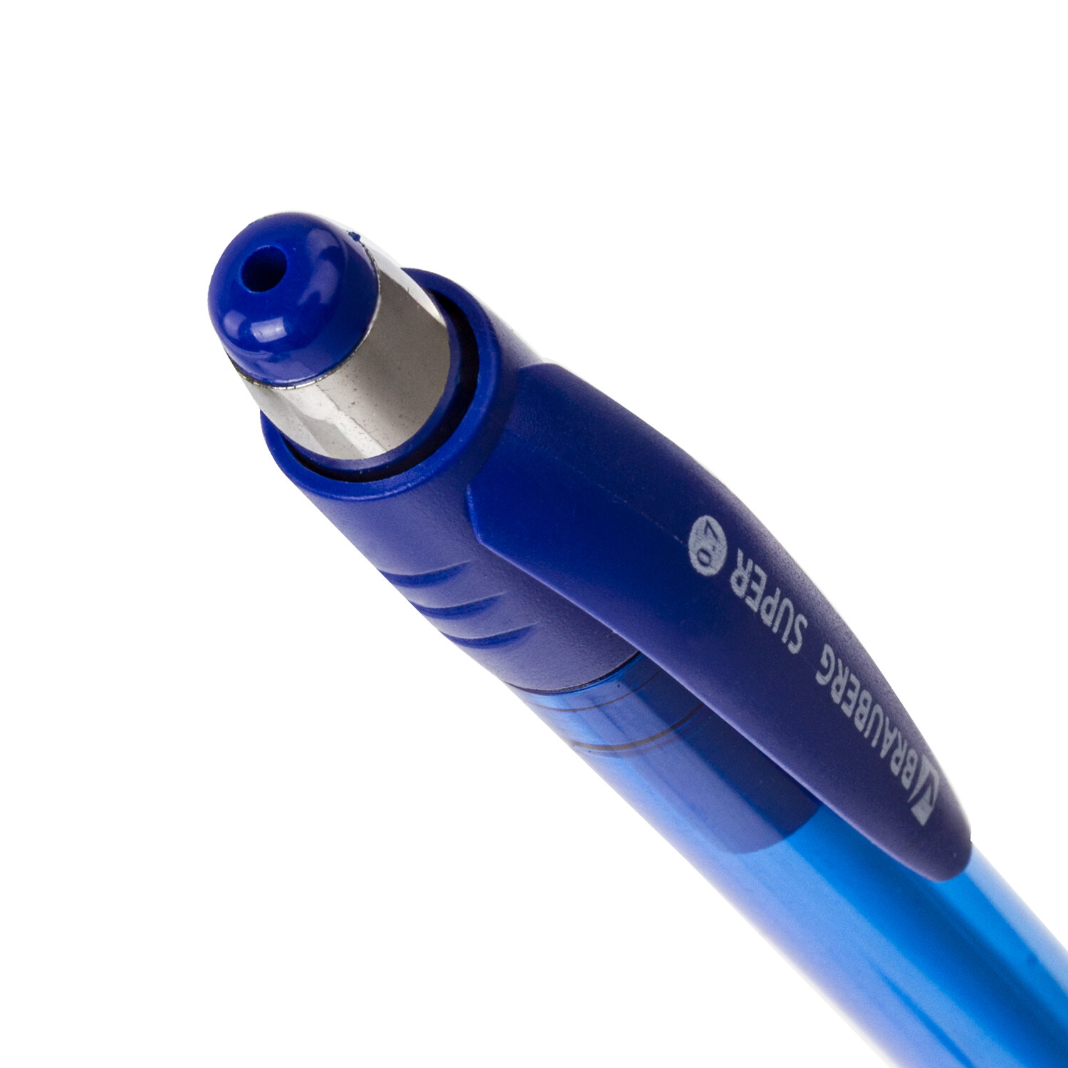 Ручки шариковые Brauberg автоматические синие набор 4 штуки тонкие для школы с грипом - фото 6