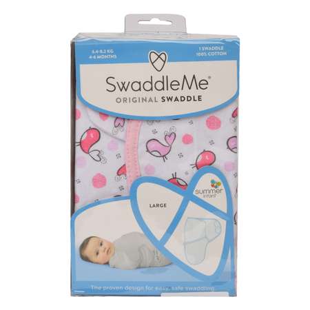 Конверт Summer Infant SwaddleMe Розовые птички L