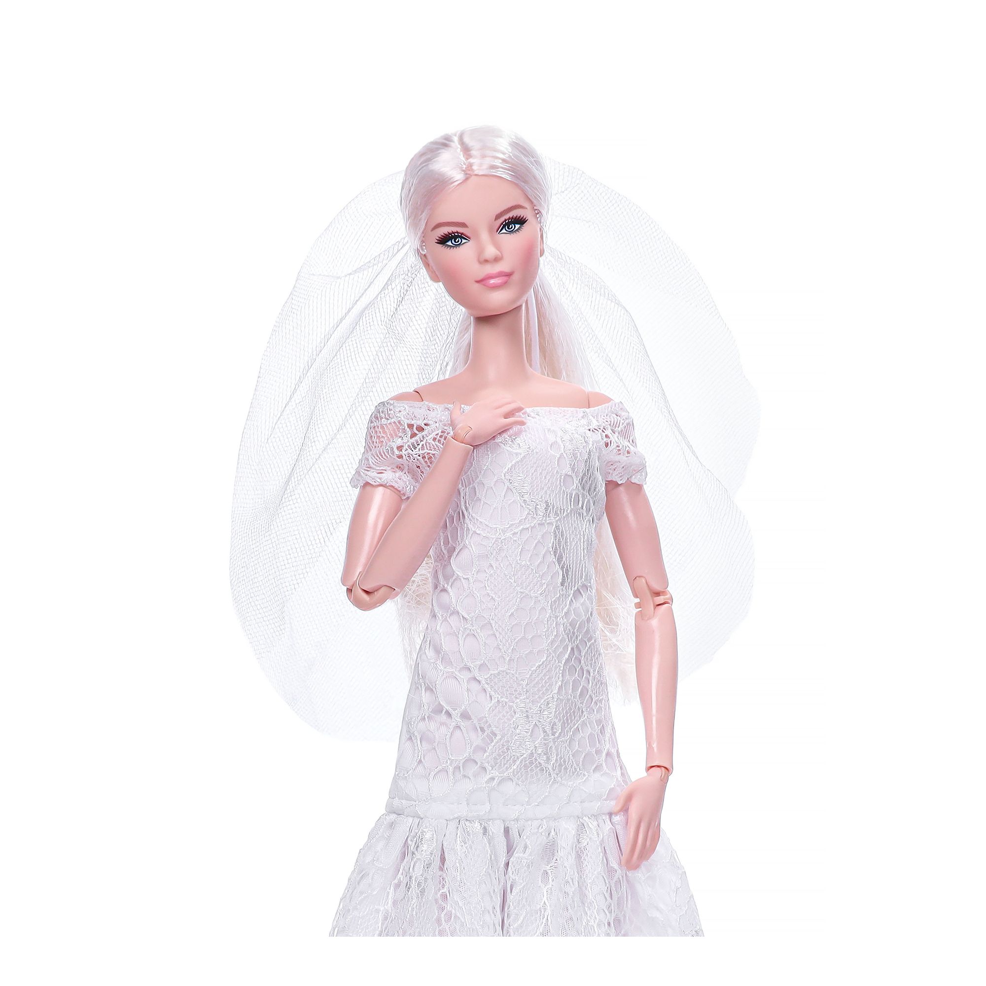 Одежда для кукол типа Барби VIANA Свадебное платье с фатой 11.118.5 белый 11.118.5 - фото 3