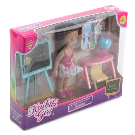 Кукла Veld Co мини набор парта стол стул глобус