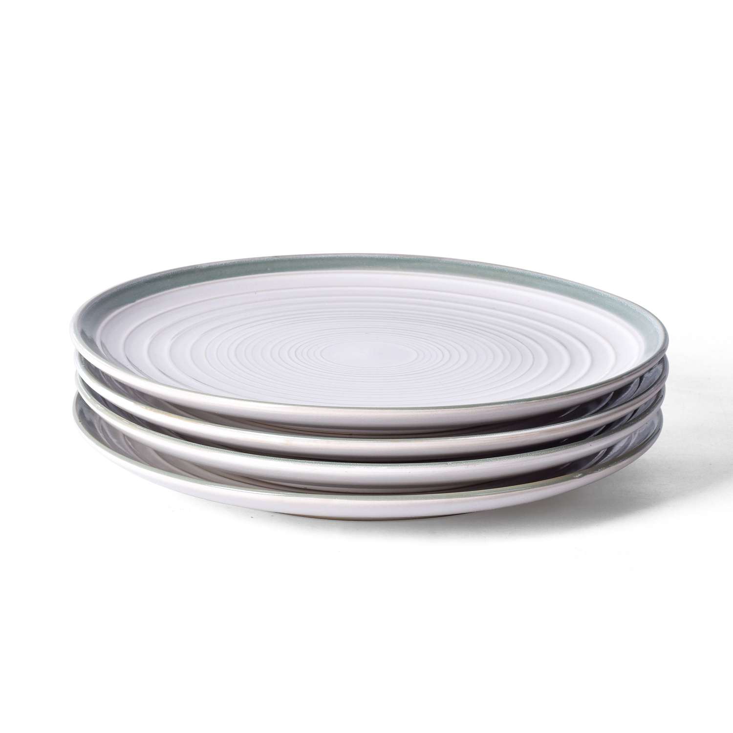 Набор посуды Arya Home Collection White Stoneware тарелки обеденные 21 см 4 шт. - фото 1