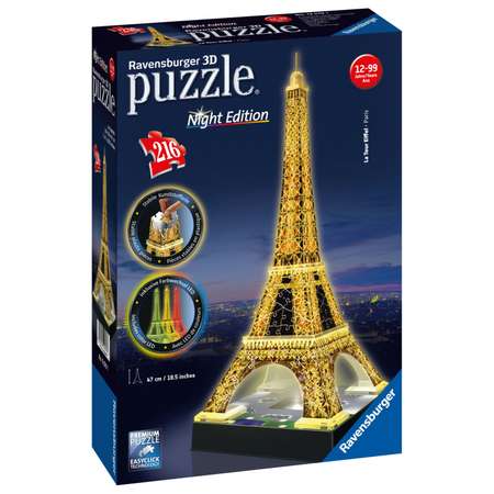 Пазл 3D Ravensburger Ночная Эйфелева башня 216элементов 12579