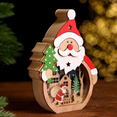 Декор Sima-Land с подсветкой «Дед Мороз и ёлка»