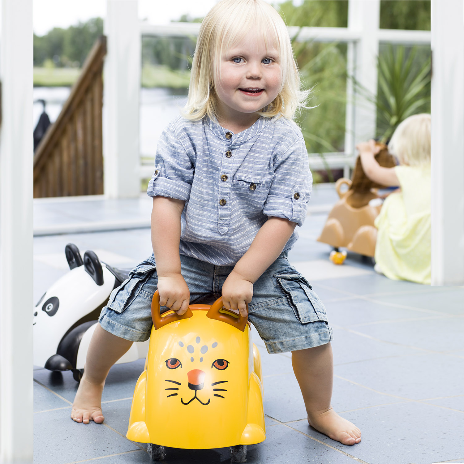 Каталка VIKINGTOYS Cute Rider 360 Леопард с контейнером для хранения - фото 3