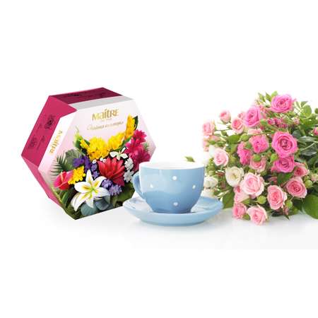 Подарочный набор чая Maitre de the Цветы Лилии 12 видов 60 пакетиков 120 г.