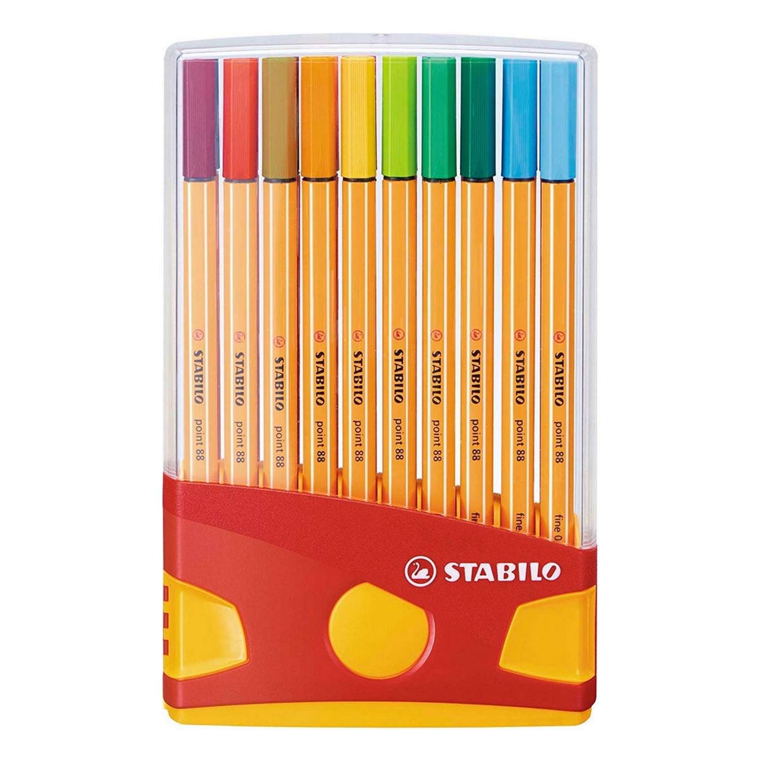 Ручка капиллярная STABILO point 88 20 цветов в пластиковом футляре ColorParade - фото 2