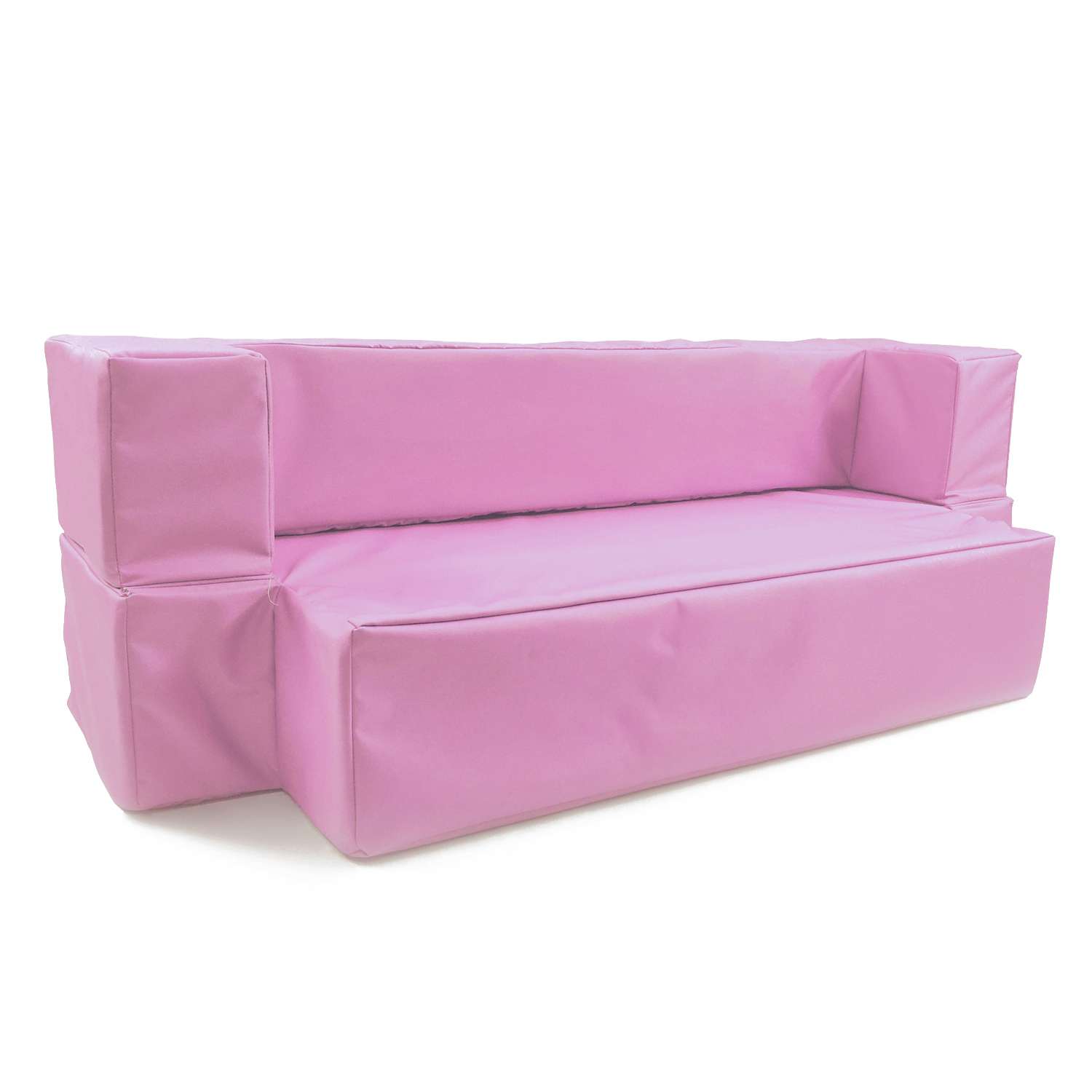 Диван-кровать Hotenok 2 в 1 мягкий Земляничное мороженое розовый - фото 1