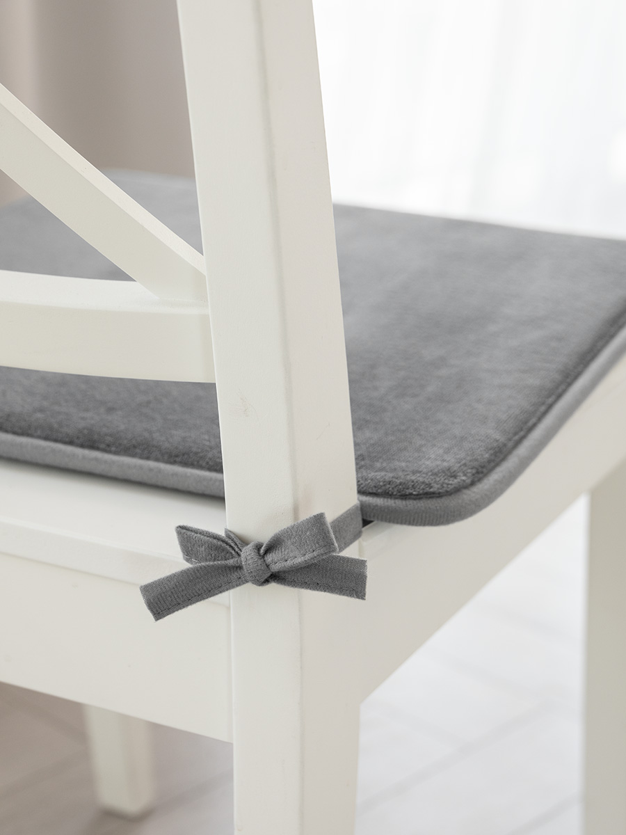 Подушка на стул DeNASTIA с эффектом памяти 42x42 см серый P111171 - фото 3