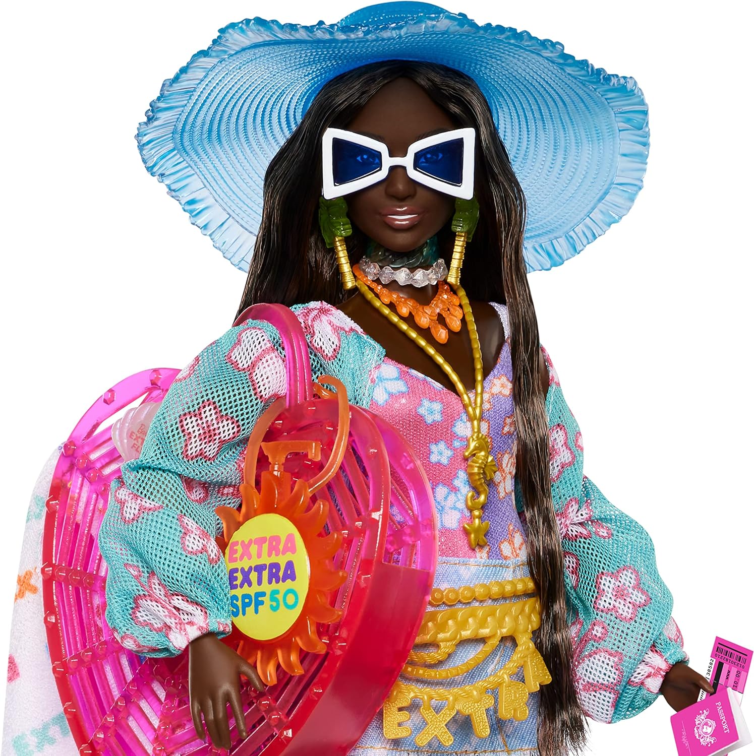 Кукла Barbie Extra Fly Барби в пляжной одежде HPB14 HPB14 - фото 3