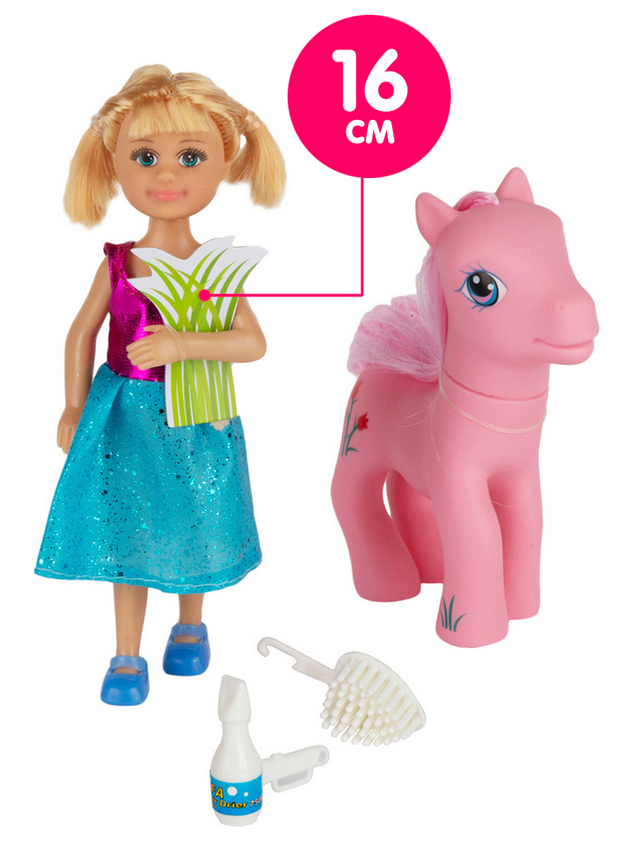 Кукла Defa Lucy Уход за лошадкой 15 см розовый 8303 //розовый - фото 2