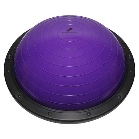 Балансировочная полусфера BOSU STRONG BODY PROFI в комплекте со съемными эспандерами фиолетовая