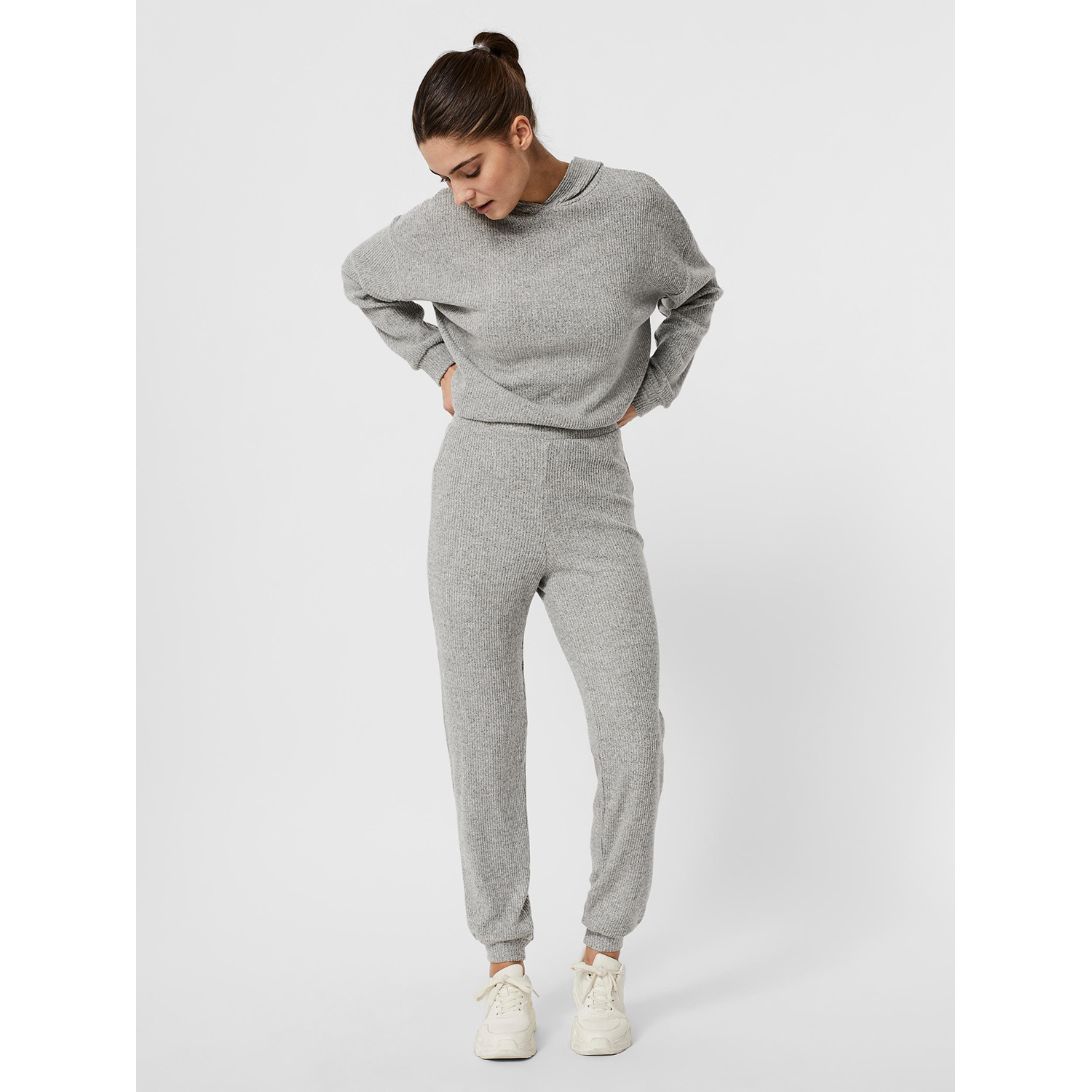 Брюки VERO MODA 10252242/Light Grey Melange - фото 4