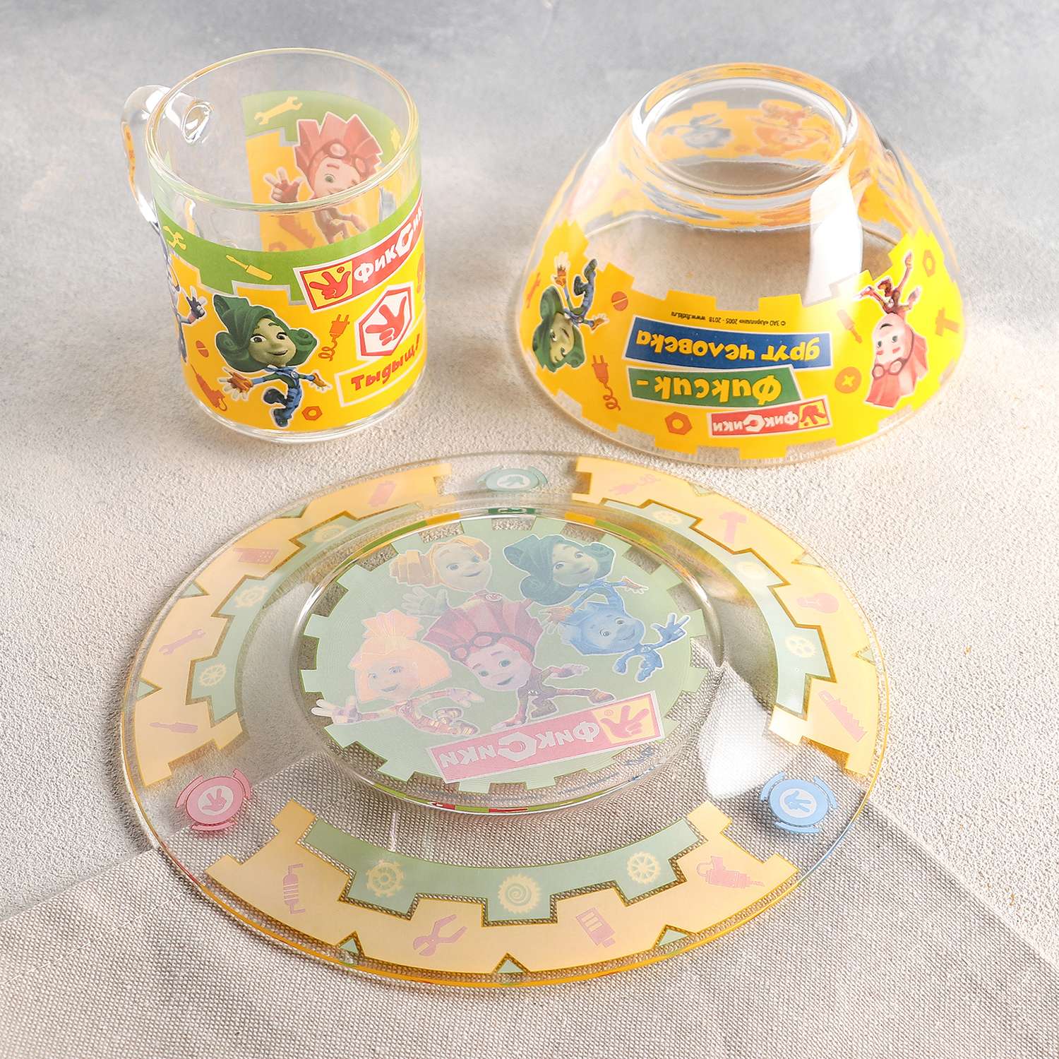 Набор посуды детский Sima-Land Фиксики миска кружка тарелка - фото 9