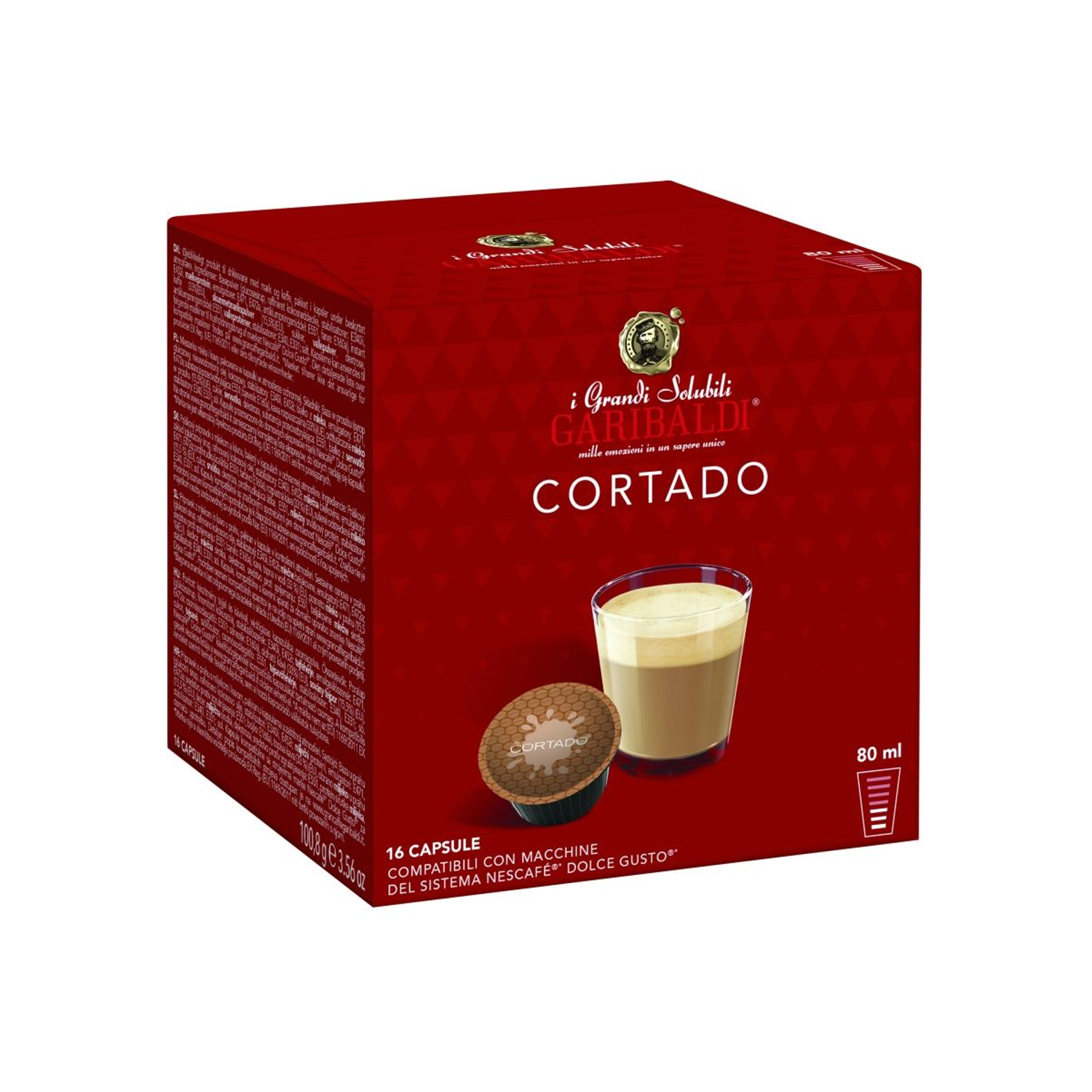 Кофе в капсулах с молоком Garibaldi Cortado для системы Dolce Gusto 16 шт - фото 1