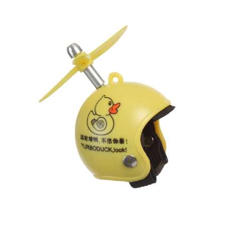 Велосипедный звонок Mobylos Утка в шлеме с пропеллером Турбо Утка