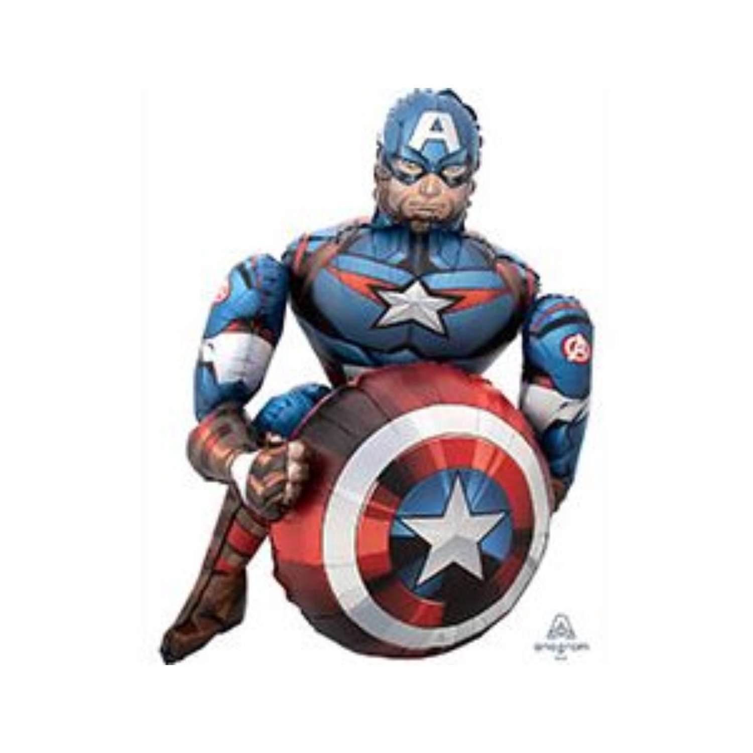 Шар фольгированный ANAGRAM 39 дм «Мстители. Капитан Америка» ходячий - фото 1