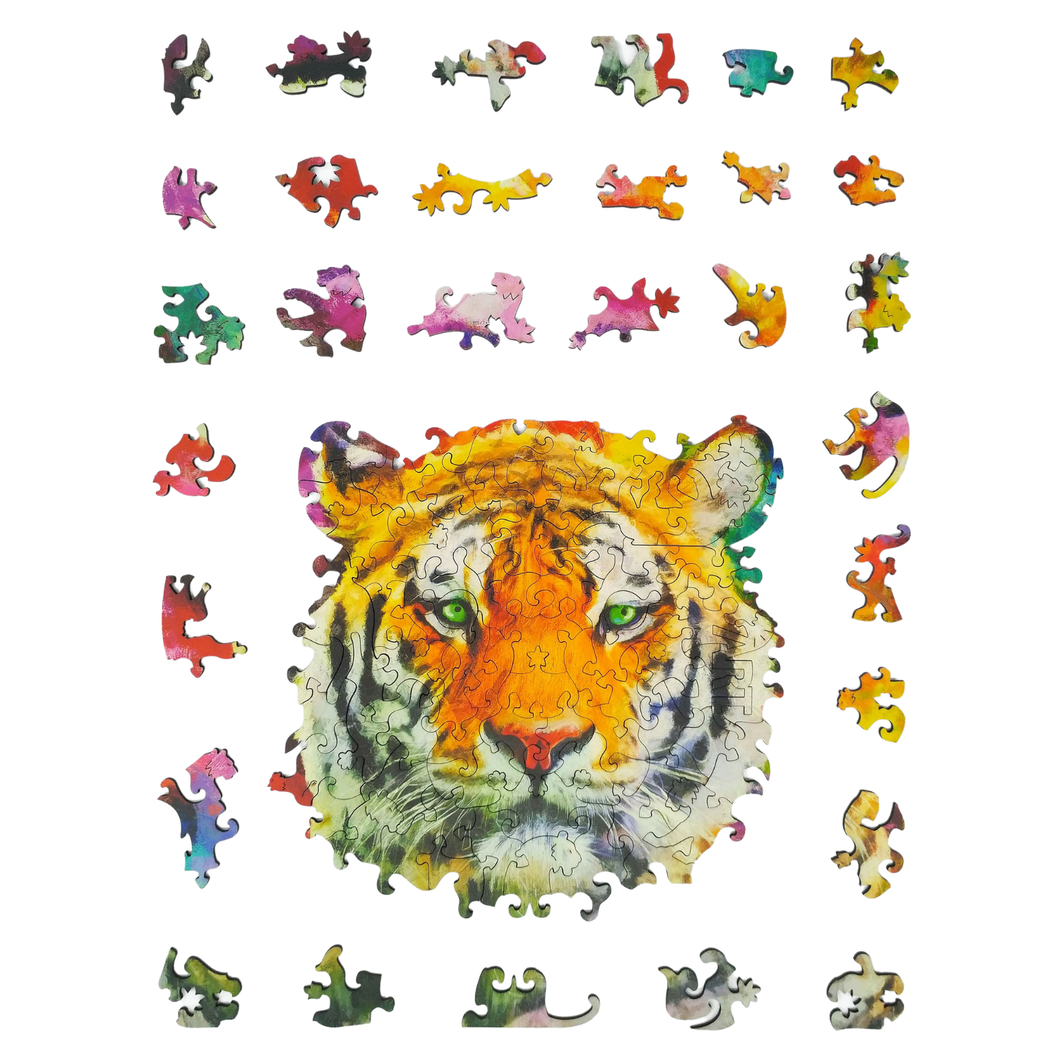 Фигурный пазл Нескучные игры Animal art Тигр 108 деталей - фото 3