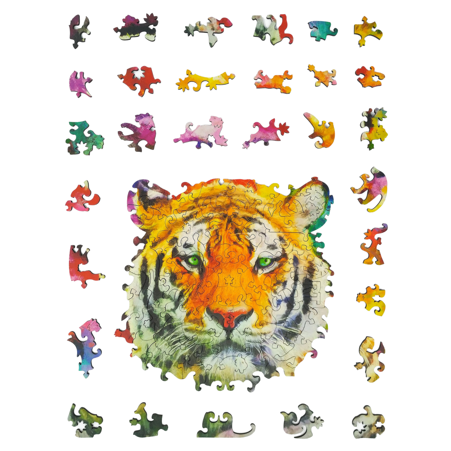 Фигурный пазл Нескучные игры Animal art Тигр 108 деталей купить по цене 816  ₽ в интернет-магазине Детский мир