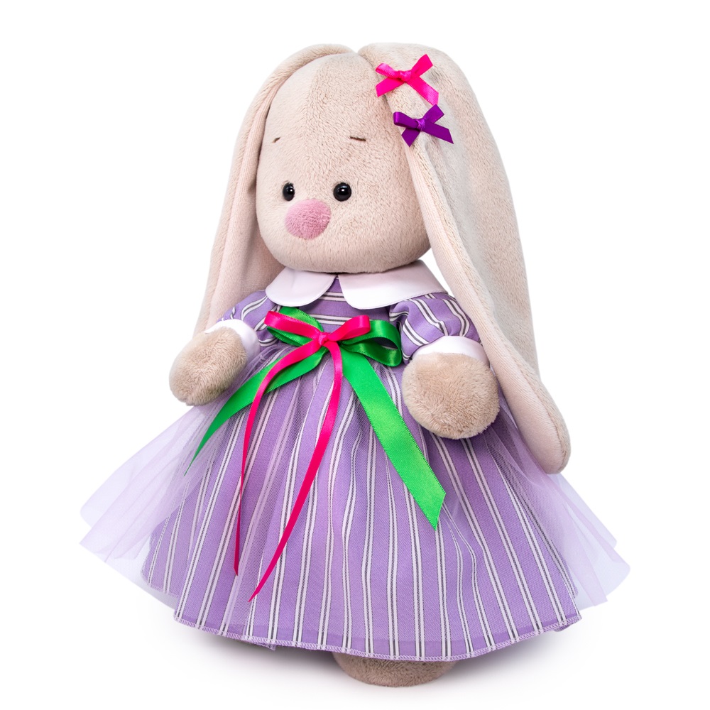 Мягкая игрушка BUDI BASA Зайка Ми в полосатом платье 25 см StS-406 - фото 2