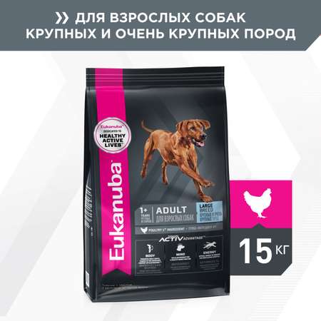 Корм Eukanuba Dog 15кг для взрослых собак крупных пород сухой