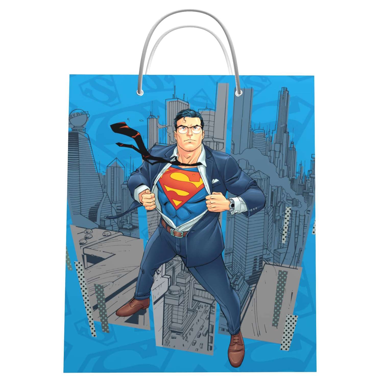 Пакет подарочный ND PLAY Superman 33*40*15 см 292325 - фото 1
