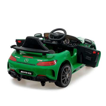Электромобиль Sima-Land MERCEDES-BENZ GT-R AMG EVA колёса кожаное сидение цвет зеленый