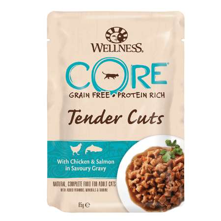 Корм влажный для кошек Wellness CORE Core 85г с курицей и лососем