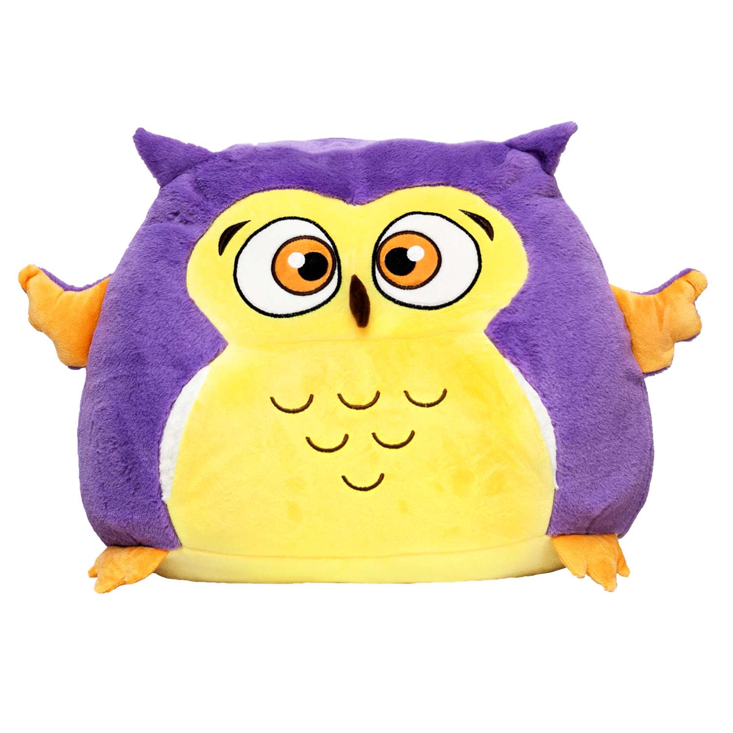 Мягкая игрушка GoldStitch Сова 40 см с карманом фиолетовая - фото 1