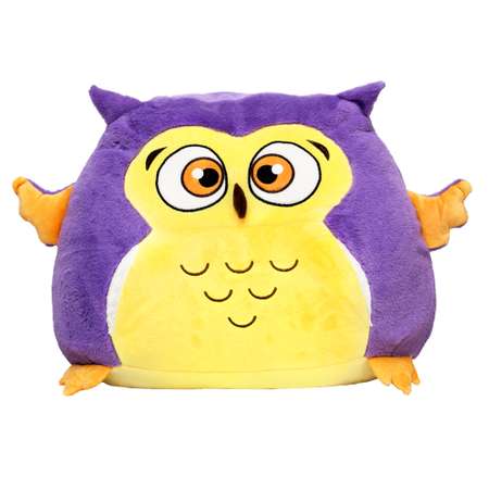 Мягкая игрушка GoldStitch Сова 40 см с карманом фиолетовая