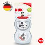 Соска пустышка ортодонтическая силикон Nuk NUK SPACE MICKEY