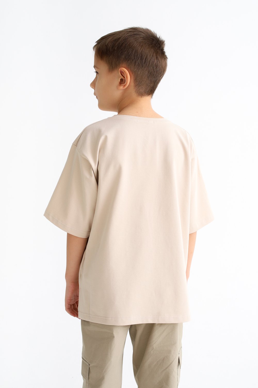 Футболка MINIDINO Т-Д-014 Футболка oversize экрю принт Стиракозавр - фото 6
