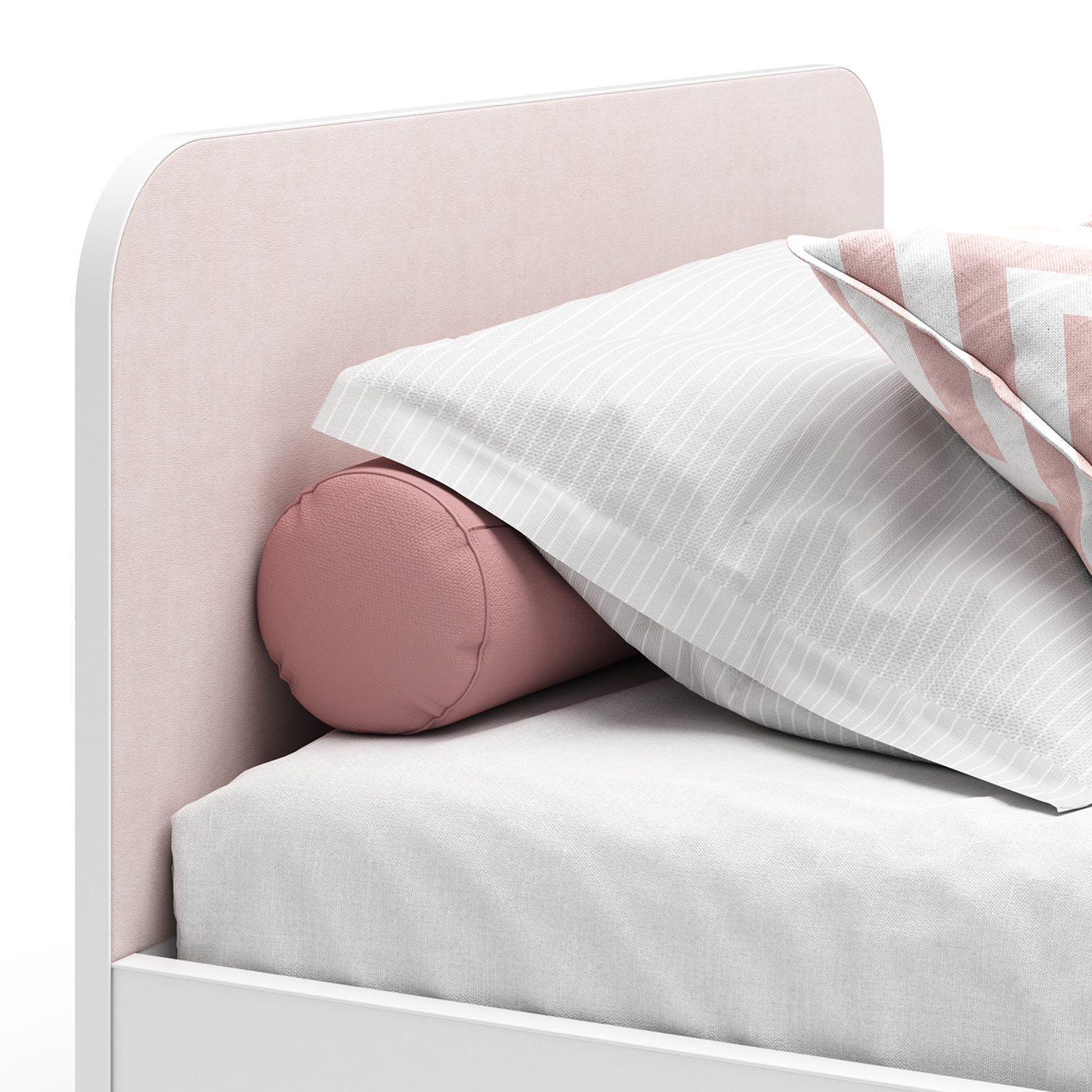 Кровать односпальная Хедвиг ROMACK 200х90 см с ортопедическим основанием розовый велюр - фото 9
