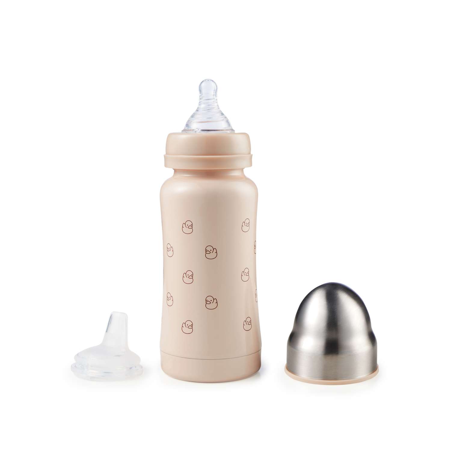 Термобутылочка Happy Baby С силиконовой соской и соской-поильником 200 мл - фото 2