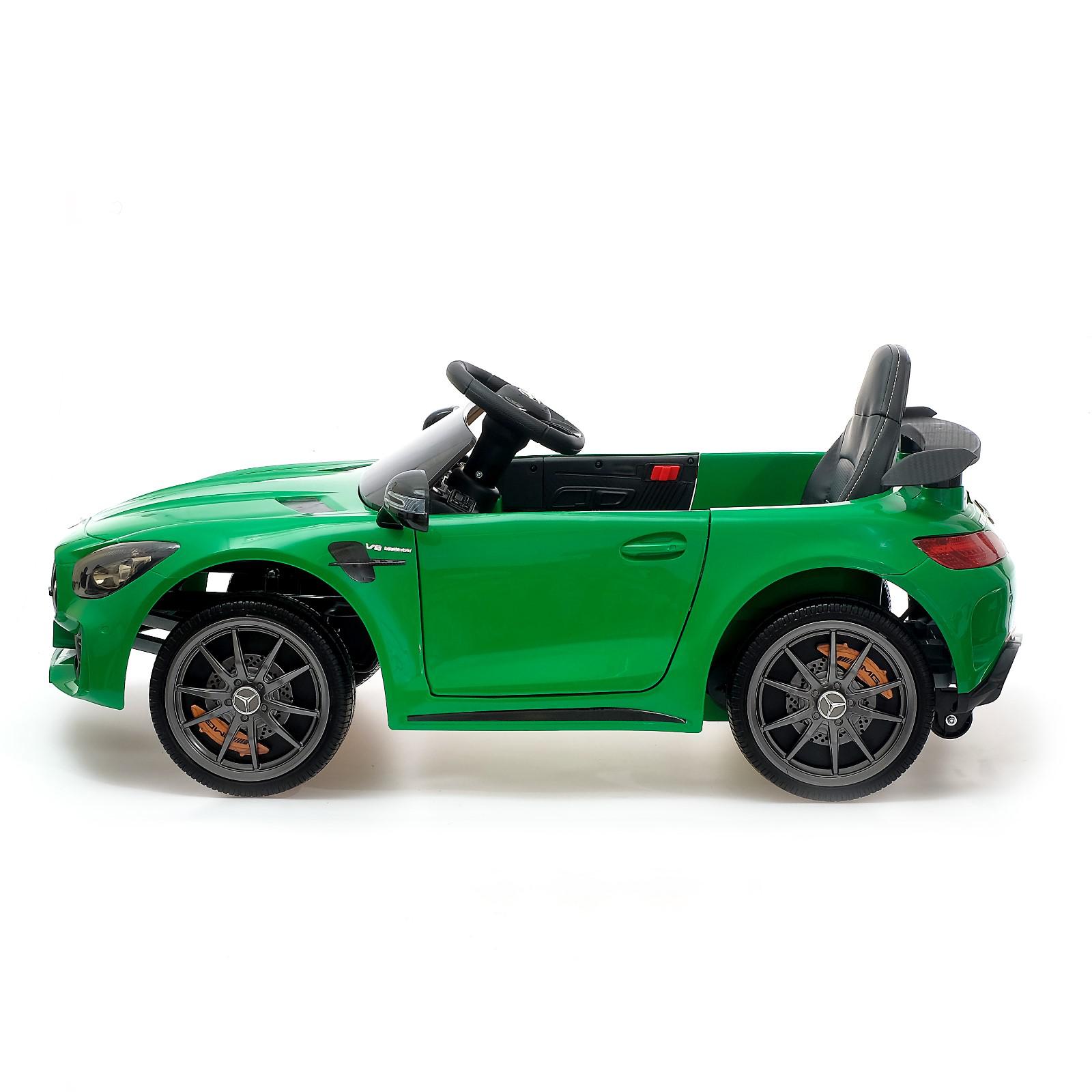 Электромобиль Sima-Land MERCEDES-BENZ GT-R AMG EVA колёса кожаное сидение цвет зеленый - фото 2