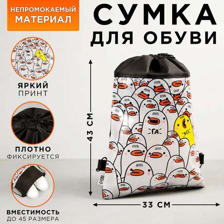 Сумка ArtFox STUDY для обуви «Выделяйся» 41х30 см