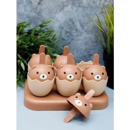 Формочки для мороженого iLikeGift Bear brown