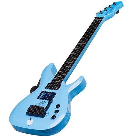 Детская гитара ABTOYS электрическая гитара синяя со звуковыми и световыми эффектами