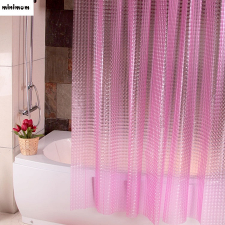 Штора для ванной AiBer 3D Розовая