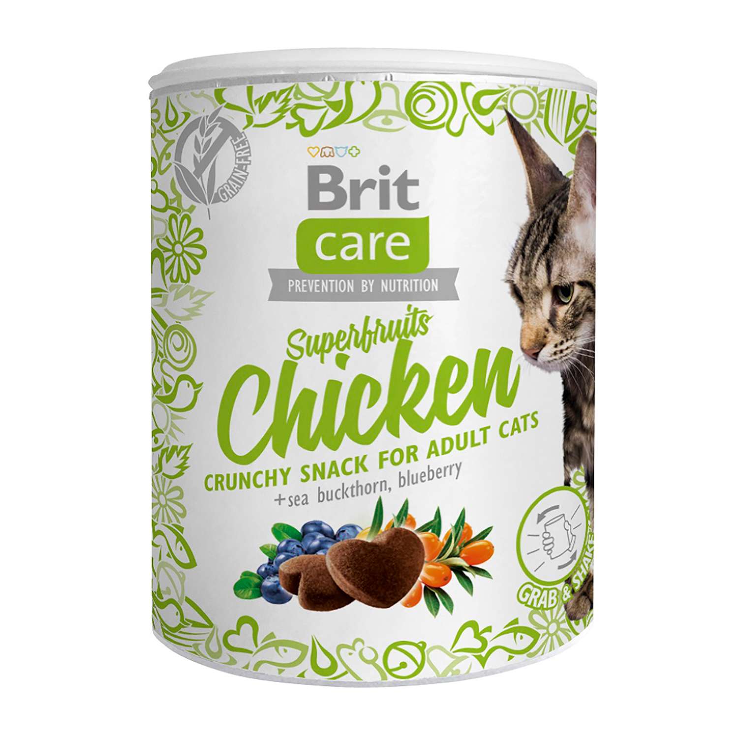 Лакомство для кошек Brit Care Super Fruits Курица 100г - фото 1