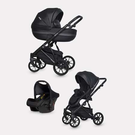 Коляска 3в1 Riko Basic Delta Ecco 15 Black Черный